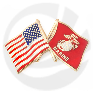Pin de la bandera de EE. UU. Y USMC