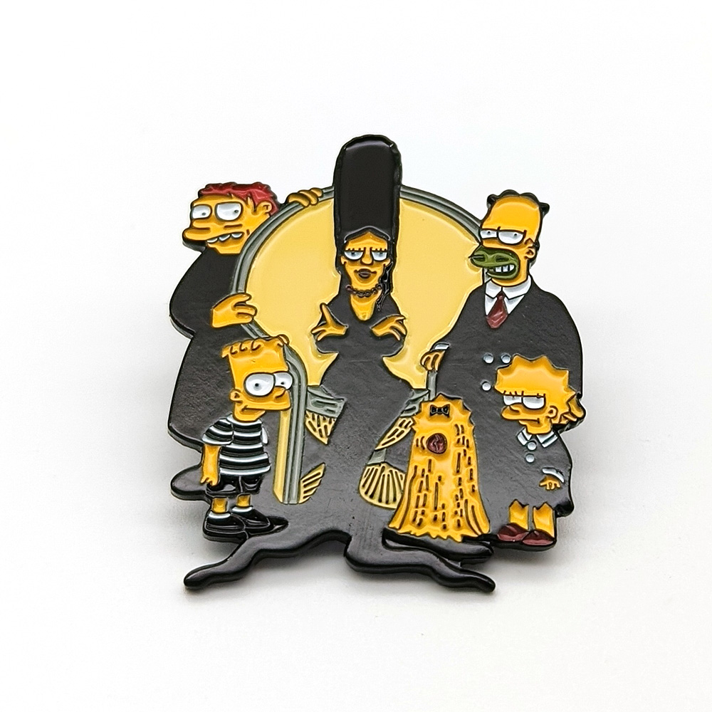 Pins de anime de metal al por mayor Carton Simpsons Pins divertidos