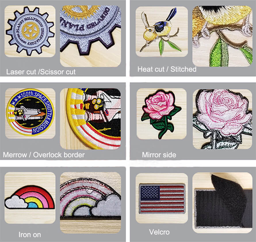 Parche de bordado de vuelta