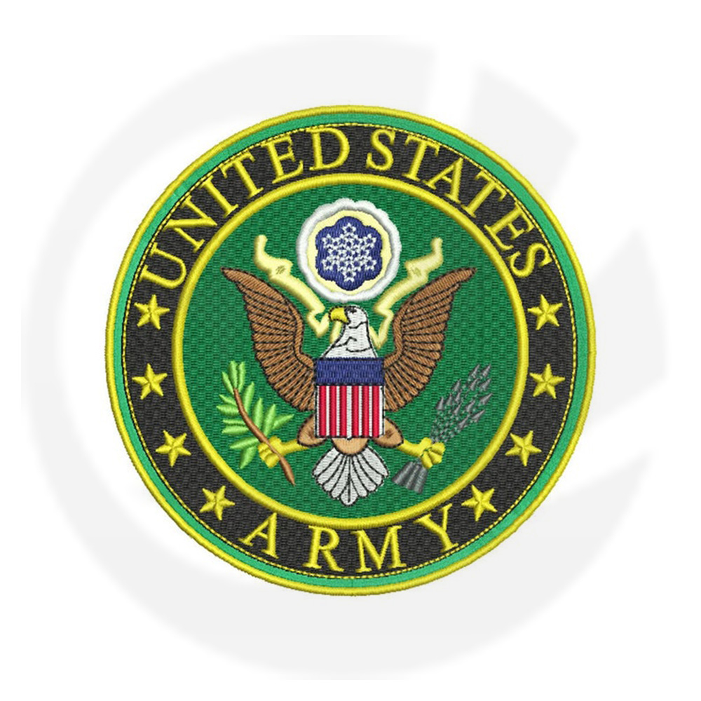 Patillo bordado del ejército uniforme militar