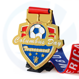 Factory fabrica medallas de fútbol de fútbol de fútbol de fútbol fútbol de esmalte de metal