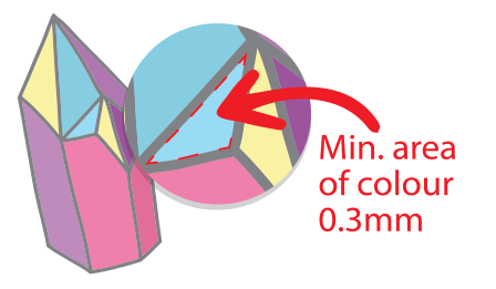 de esmalte llenado del &aacute;rea