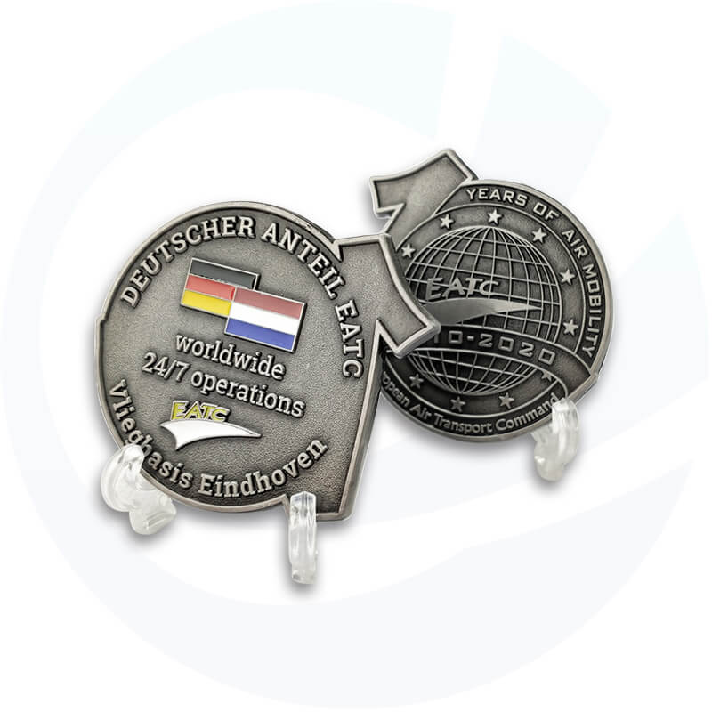 Monedas de desafío de policías de esmalte de metal personalizado