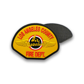 Etiqueta de goma al por mayor Insignia Insignia 3D Silicone Soft PVC Firefighter Logo Patch para sombrero de ropa
