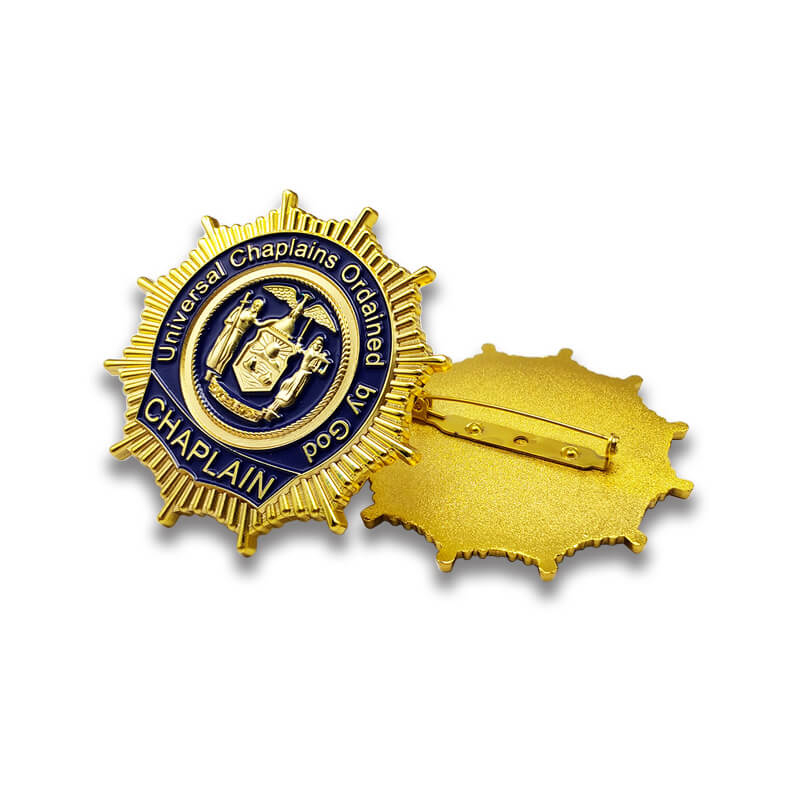 Metal arte artesanía de zinc aleación 3d de la insignia de oro actividad de la solapa promocional