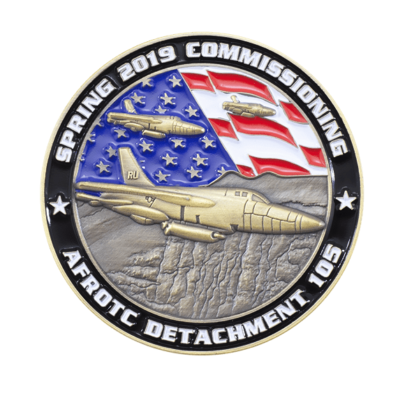 Destacamento AFROTC 105 Airforce Coin - 3D Frente