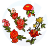 Parches de flores de bordado de bordado personalizados al por mayor en parches flores aplicadas parche de ropa