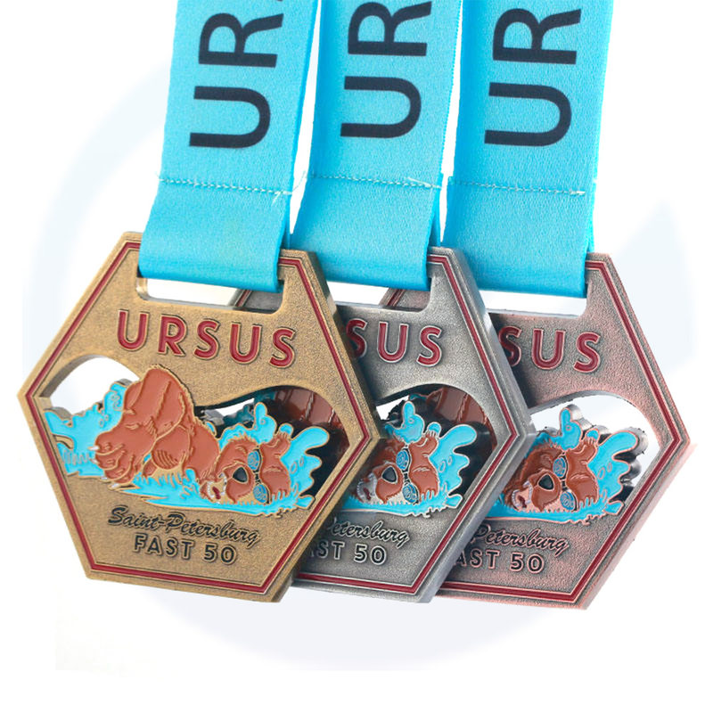 Medallas y trofeos de premio de Natación de Rusia personalizados de San Petersburgo