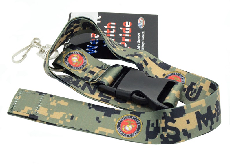 Promocional Impresión militar de sublimación Poliéster Polipio de identificación de la tarjeta de identificación de cordones Lanyard con logotipo personalizado