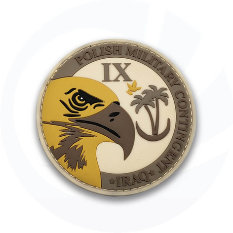 Parche de PVC naranja mariposa militar