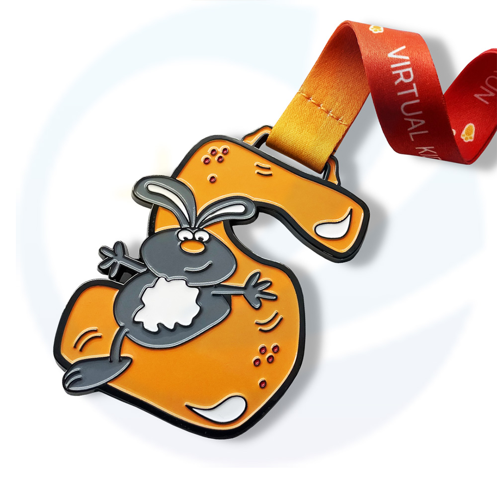 Feliz día de Pascua logotipo personalizado Kid Rabbit Metal Awards Medallas de recuerdos de recuerdos deportivos Pascua Pascua