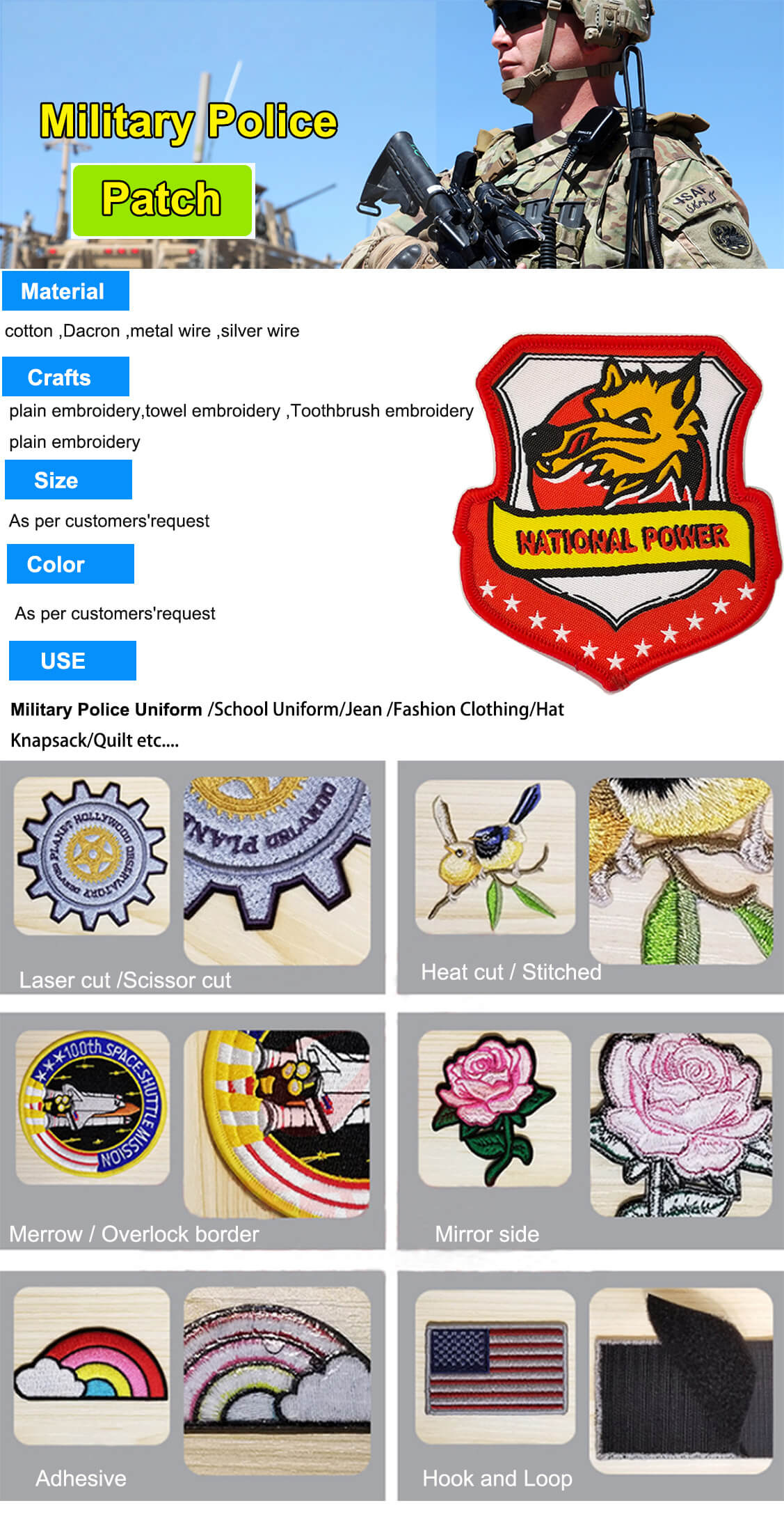 Parches bordados personalizados