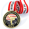 2023 Medalla de China Custom Gold Wrestling Sports Corea Metal Jiu Jitsu Judo Karate Taekwondo Medalla con cinta