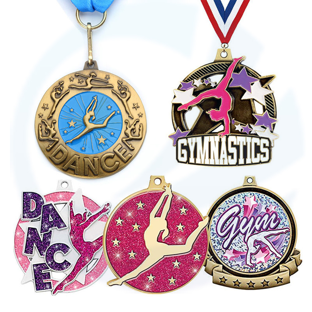 Fabricante Medallas de Deportes de Craft Sport de esmalte 3D personalizados Festival de baile de Navidad Medallas de baile para niños
