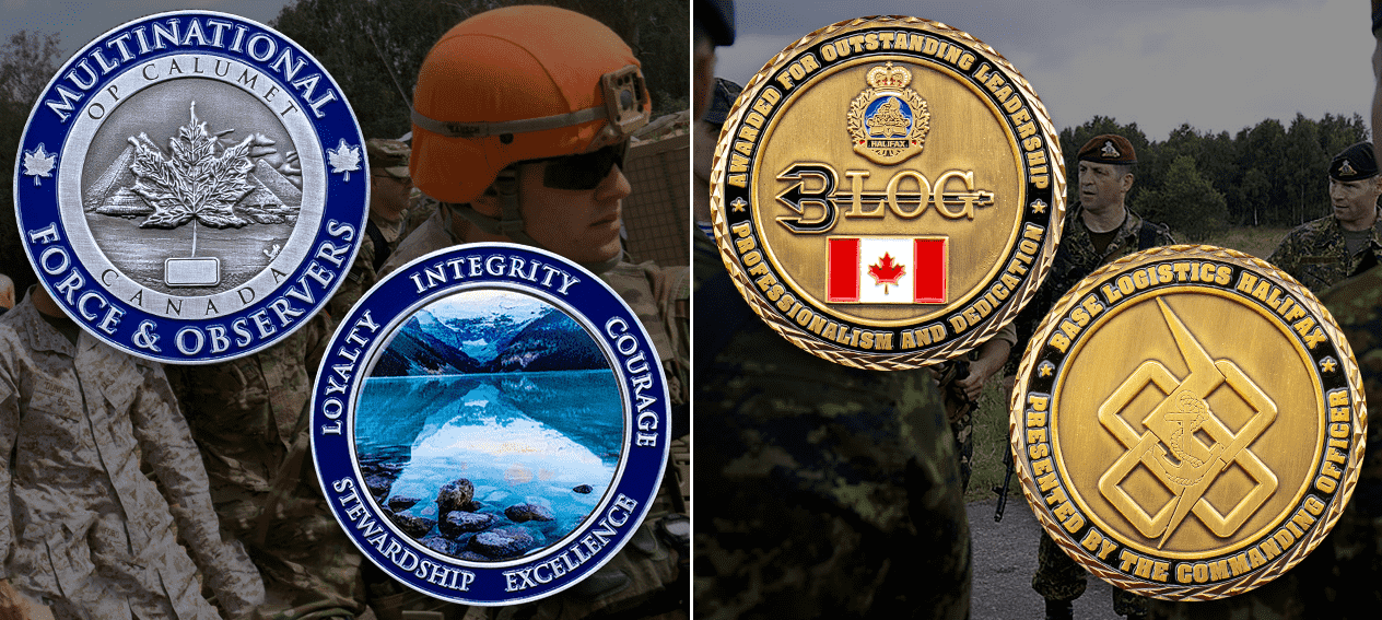 Monedas de desaf&iacute;o de las Fuerzas Armadas Canadienses Canad&aacute;