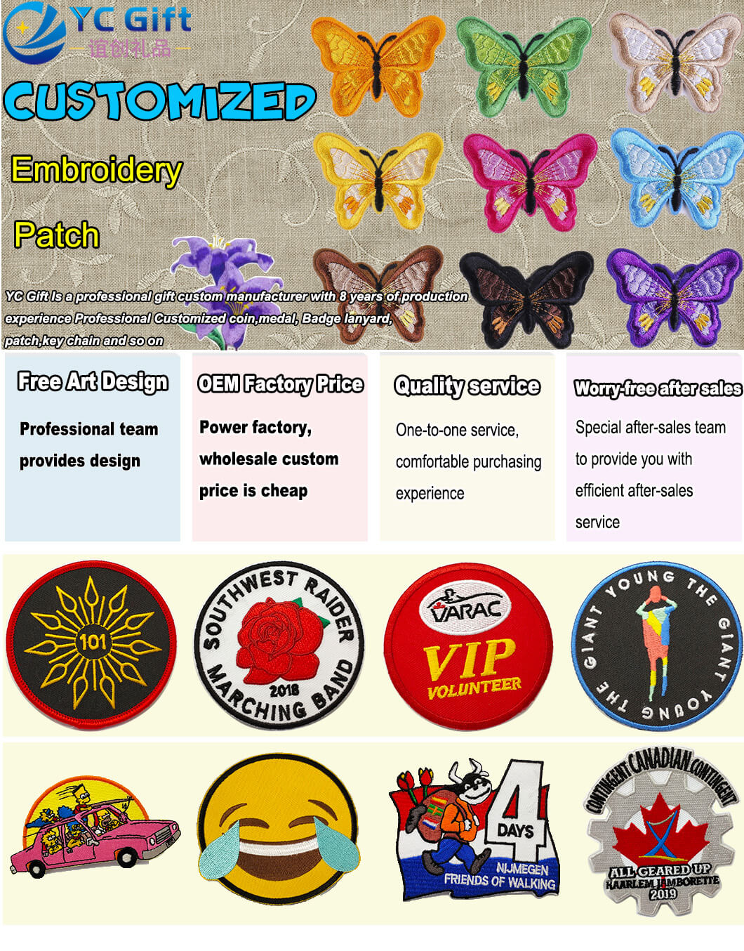 Parche Bordado Bag Circle Dorado