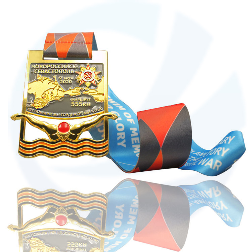 Medallas y trofeos de premio de Natación de Rusia personalizados de San Petersburgo