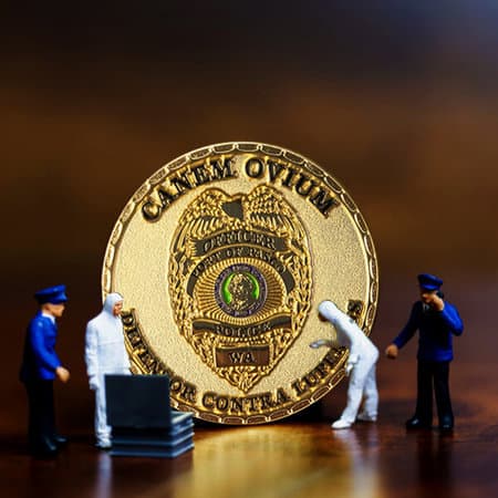 Moneda del desaf&iacute;o policial