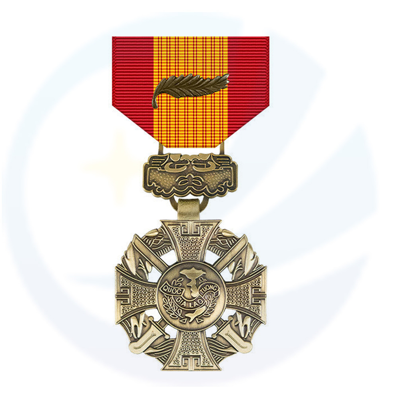 Medalla de metal de la ronda de recomendación de la guerra mundial de plata personalizada personalizada personalizada personalizada personalizada con cinta regular