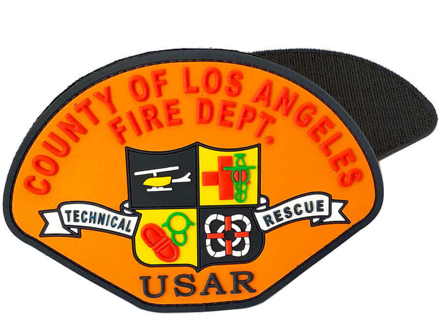 Patch de PVC uniforme de bomberos personalizados
