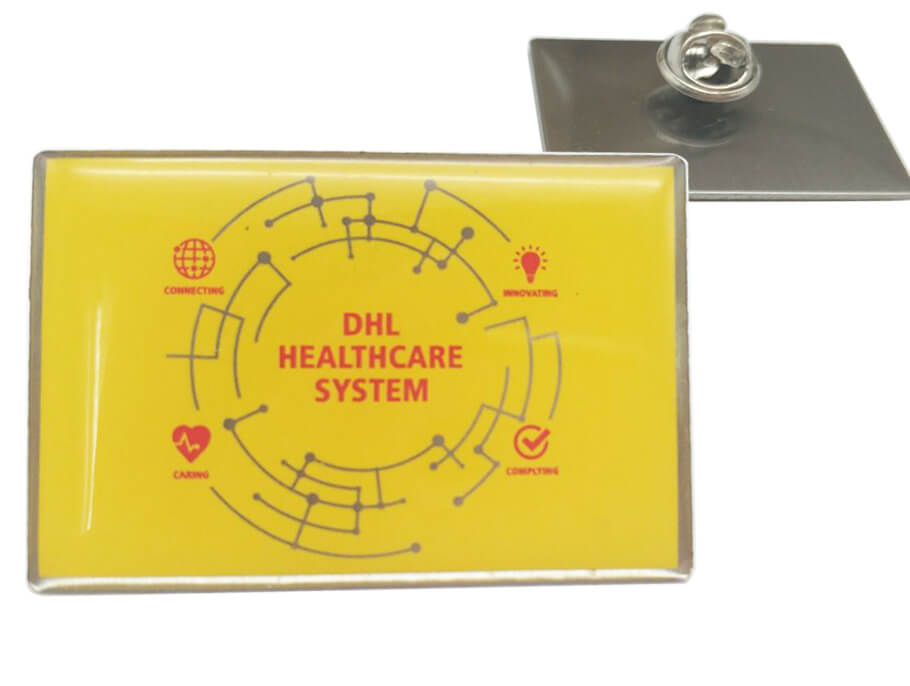 Pin de solapa impreso DHL