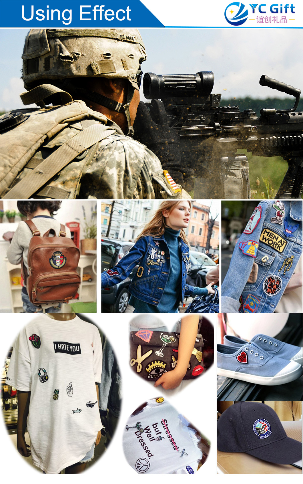 Uso del parche de bordado