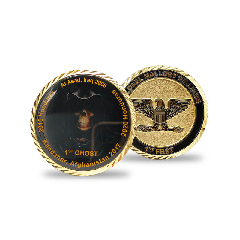 Monedas de desafío epoxi de metal personalizado