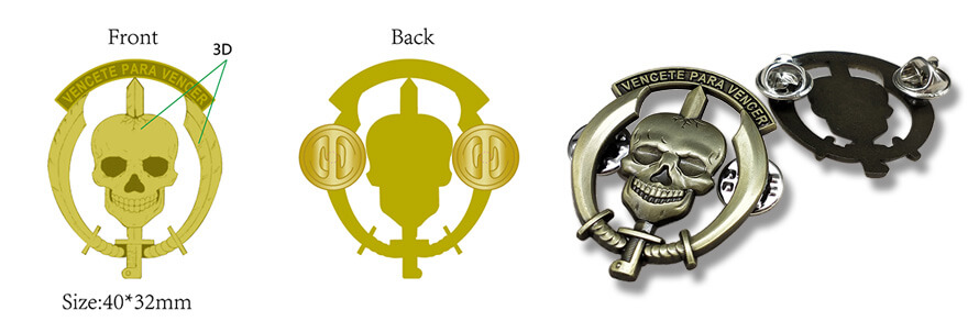 Insignia de bronce antiguo